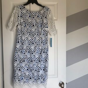 Antonio Melani sheath dress with eyelet lace